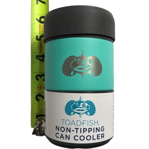 TOADFISH Non-Tipping Can Cooler. Silicone Metal. Gray / Green. New NWT. - Picture 5 of 16